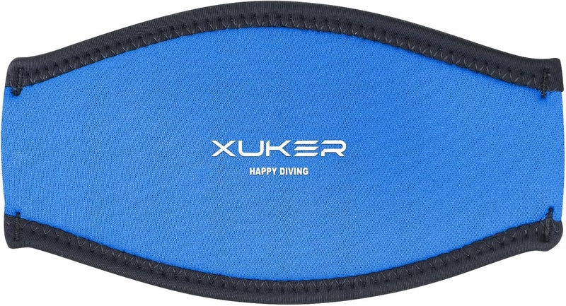 XUKER حزام حماية الشعر لقناع الغوص من النيوبرين مع حزام لاصق لقناع الغوص والسنوركل ورياضات الماء - Image 1